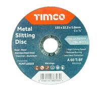 Timco B/abrasive Flat Wheel Inox - 125 X 22.2 X 1.0 (25Pcs)