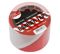 TIMco Barrier Tape Red & White 100m x 70mm