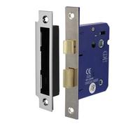 Timco Bathroom Lock Satin Nickel - 78mm