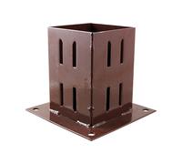 Bolt Down Fence Post Shoe Oxide Powder Coated 100mm