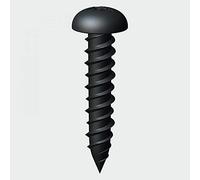 TIMCO Blackjax - PZ - Round - Black Woodscrews - 8 x 1-15pcs