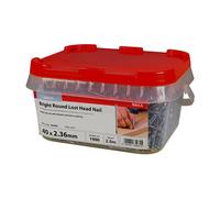TIMco Bright Round Lost Head Nails (2.5kg TUB) 40 x 2.36