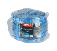 TIMCO Polypropylene Blue Rope - General purpose - Great for towing, mooring, strapping, cable draw cord and as a washing line - 6mm x 220m