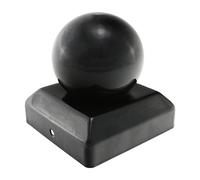 TIMCO Ball Fence Post Cap Epoxy Black - 75mm