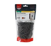 Timco BPLUGB Plastic Plugs - Brown 36Mm TIMbag 300