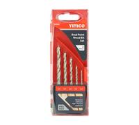 Timco - Brad Point Wood Bit Set (Size 5pcs - 5 Pieces) in Silver Timco Silver