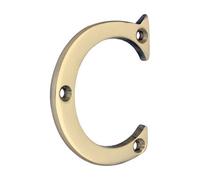 Timco Brass Door Letter C - Polished Brass