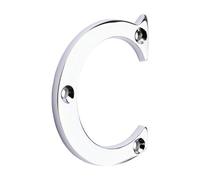 Timco Brass Door Letter C - Polished Chrome