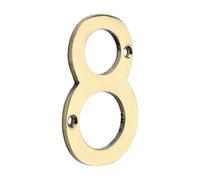 Timco Brass Door Numeral - Polished Brass 75mm