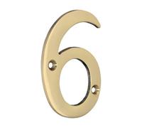 Timco Brass Door Numeral - Polished Brass 75mm