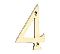 Timco Brass Door Numeral - Polished Brass 75mm