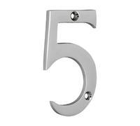 Timco Brass Door Numeral - Polished Chrome 75mm