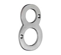 Timco Brass Door Numeral - Satin Chrome 75mm