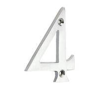 Timco Brass Door Numeral - Satin Chrome 75mm