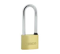 Timco - Brass Padlock Long Shackle (Size 40mm - 1 Each)