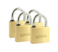 Timco - Brass Padlocks Key Alike (Size 40mm - 4 Pieces)