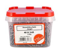 TIMco BRIGHT ROUND WIRE NAIL (2.5kg TUB) 100 x 4.50