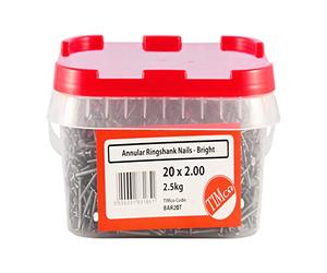 TIMco BRIGHT ROUNDSHANK NAILS (2.5kg) 40 x 2.36