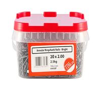 TIMco BRIGHT ROUNDSHANK NAILS (2.5kg TUB) 65 x 3.35