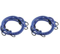 TIMco Bungee Cords with Laminated Hook - Dia.8mm x 100cm, Blue (100BUN) (Pack of 2)