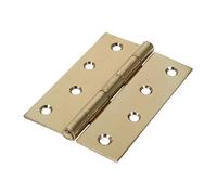 Timco - Butt Hinge - Fixed Pin (1838) - Electro Brass (Size 100 x 70-2 Pieces)