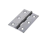 Timco Butt Hinges Fixed Pin (1838) Steel Polished Chrome - 100 X 70