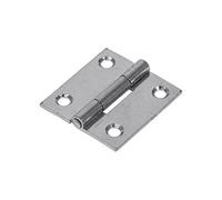 Timco Butt Hinges Fixed Pin (1838) Steel Silver - 38 X 34