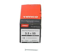 Timco 00055PSDD Drywall Metal Stud Plasterboard Screws - Ph - Bugle - Self Drilling - Zinc 3.5 X 55 Box 500