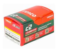 Timco C2 Clamp-Fix Multi-Purpose Premium Countersunk Gold Woodscrews 4.0 x 30mm (200 Box)