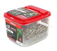 Timco C2 Clamp-Fix Multi-Purpose Premium Countersunk Gold Woodscrews 4.0 x 50mm (800 Tub)