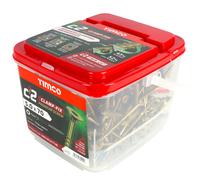 Timco C2 Clamp-Fix Multi-Purpose Premium Countersunk Gold Woodscrews 5.0 x 70mm (375 Tub)