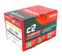 Timco C2 Clamp-Fix Multi-Purpose Premium Countersunk Gold Woodscrews 6.0 x 60mm (200 Box)