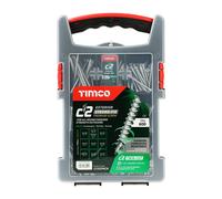 Timco C2 Exterior Strong-Fix Mixed Grab Pack - Pz - Double Countersunk With Ribs - Twin-Cut - Silver Tray 600 C2SGPACK