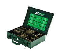 Timco C2 Strong-Fix Multi-Purpose Premium Countersunk Gold Woodscrews Assorted Case - 1,798 Pcs