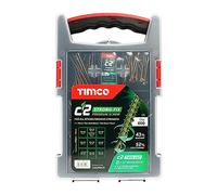 TIMCO - C2 Strong-Fix Multi-Purpose Premium Screws - Mixed Grab Pack - PZ - Double Countersunk - Yellow - 600 Pieces