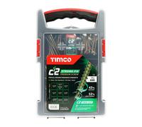 Timco - C2 Strong-Fix Multi-Purpose Premium Screws - Mixed Grab Pack - Pz - Double Countersunk - Yellow (Size 600Pcs - 600 Pieces)