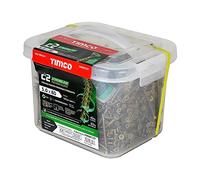 Timco - C2 Strong-Fix Multi-Purpose Premium Screws - PZ - Double Countersunk - Yellow (Size 5.0 x 80-1000 Pieces)
