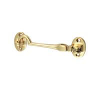 Timco Cabin Hook Polished Brass - 100mm (1 Pack Bag)