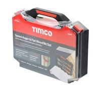 Timco - Carpenter's Speed Auger & Flat Wood Bit Kit (Size 5Pcs - 5 Pieces)