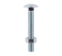 TIMco Carriage Bolt & Hex Nut M12 x 240mm BZP - Box of 10