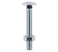 TIMco Carriage Bolt & Hex Nut M12 x 260mm BZP - Box of 10