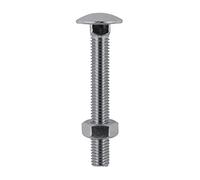 TIMCO Carriage Bolts DIN603 & Hex Full Nut DIN934 A2 Stainless Steel - M12 x 100