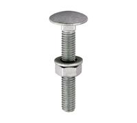 Timco Carriage Bolts Hex Nuts & Form A Washers - Dome - Exterior - Silver Timco Silver