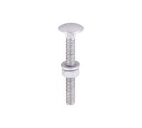Timco Carriage Bolts Hex Nuts & Form A Washers - Dome - Exterior - Silver Timco Silver