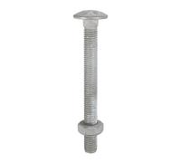 Timco - Carriage Bolts & Hex Nuts - Hot Dipped Galvanised (Size M12 X 180 - 10 Pieces)