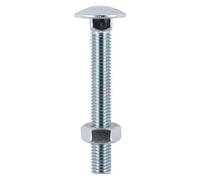 Timco - Carriage Bolts & Hex Nuts - Zinc (Size M12 X 65 - 25 Pieces)