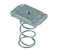 Timco Channel Nuts Long Spring - Zinc (Size M6 - 100 Pieces) in Silver Timco Silver