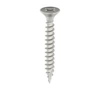 Timco Classic Multi-Purpose Countersunk A2 Stainless Steel Woodcrews - 4.0 X 25 (25Pcs)