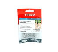 TIMCO Classic Multi-Purpose Countersunk A2 Stainless Steel Woodcrews - 4.0 x 40