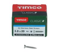 TIMCO Classic Multi-Purpose Screws - 3.0 x 12 - A2 Stainless Steel - Box of 200